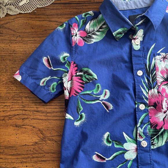 Vans Boys Shirt Youth 7/XL Black Colorful Tropical Hawaiian Beach Casual Cruise - Picture 3 of 13